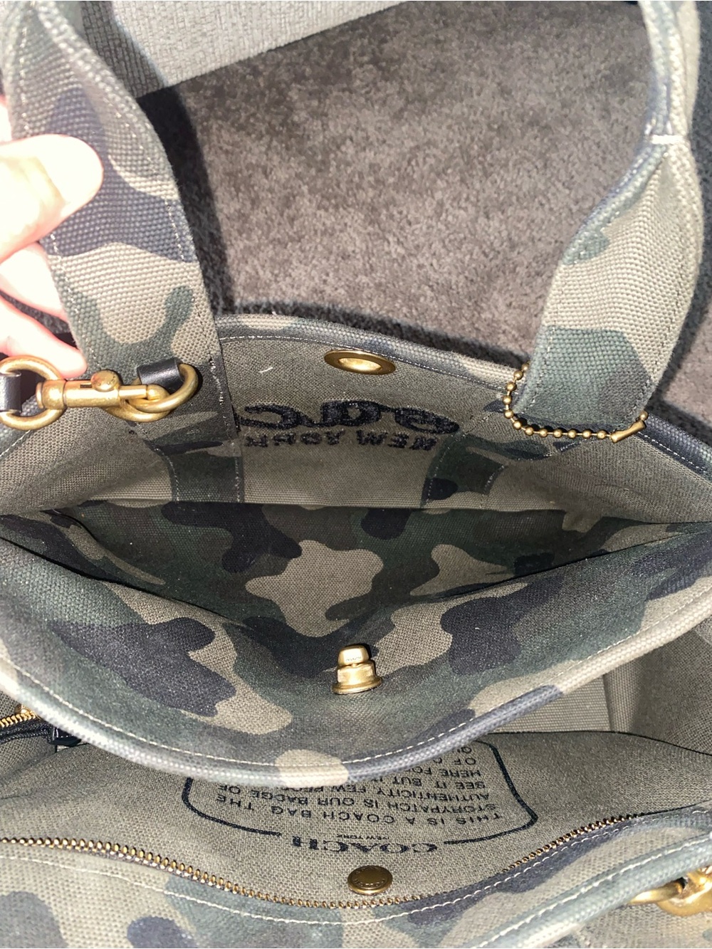 Like new Coach Camo Cargo Tote - Picture 5 of 9